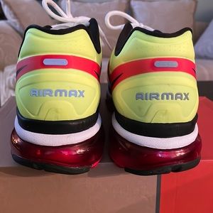 Mens sz 12 AirMax Nike Fitsole sneakers. Multi color with a red bubble sole.